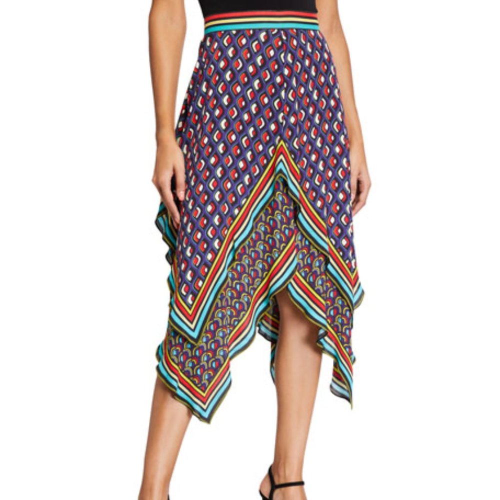 alice + olivia Maura Tiered Handkerchief Skirt NWT